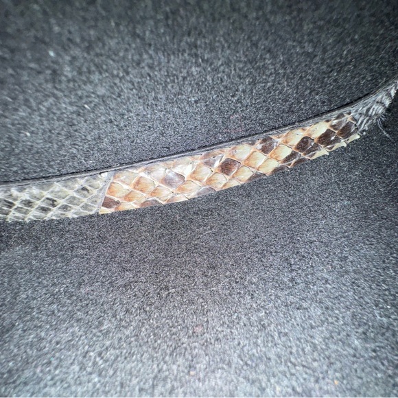 Openroad Cattleman Lancaster Collection black wool cowboy hat with snake band. - Picture 5 of 9